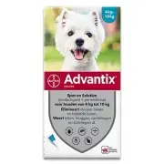 Advantix 100/500 | Hond 4-10 Kg | 4 Pipetten