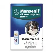 Mansonil All Worm Dog Groot Tasty | 2 Tabletten