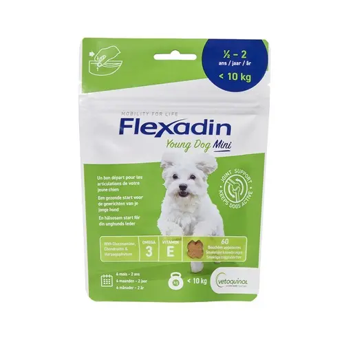 Flexadin Young Dog Mini - Chewables - 60 Stuks