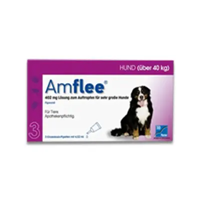 Amflee Spot On Hond - > 40 Kg - 3 Pipetten