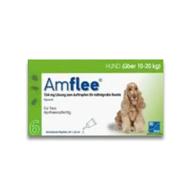 Amflee Spot On Hond - 10-20 Kg - 6 Pipetten