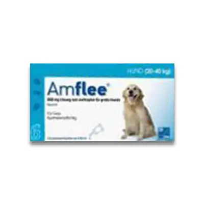 Amflee Spot On Hond - 20-40 Kg - 6 Pipetten