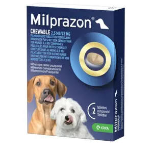 Milprazon Hond Kauwtabletten Klein (2,5 Mg) - 2 Tabletten