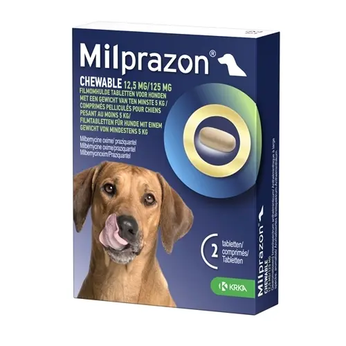 Milprazon Hond Kauwtabletten (12,5 Mg) - 2 Tabletten