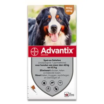 Advantix 600/3000 - Hond 40-60 Kg - 4 Pipetten