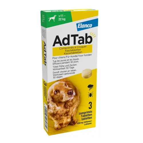 AdTab Hond Kauwtabletten - 11 - 22 kg - 3 Tabletten