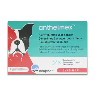 Anthelmex Kauwtablet Hond - 8 Tabletten