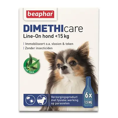 Beaphar DIMETHIcare Line-on Hond - < 15 Kg - 6 Pipetten