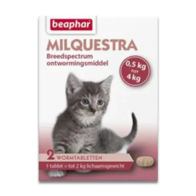 Beaphar Milquestra Kat Klein - 0,5-4 Kg - 2 Tabletten