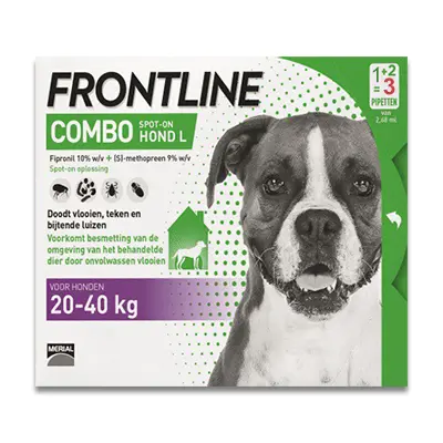 Frontline Combo Spot On Hond L - 20-40 Kg - 3 Pipetten