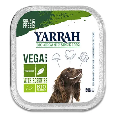 Yarrah Vega Chunks Soya Beans With Rosehips (Dog) - 12 x 125 Gr