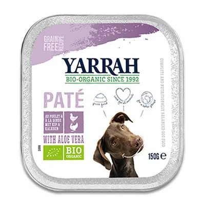 Yarrah Organic Pate With Turkey, Chicken And Aloe Vera (Dog) - 12 x 150 Gr