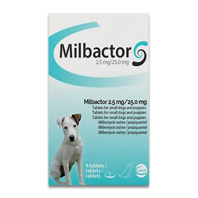 Milbactor Hond Klein - 4 Tabletten (tht 02/25)