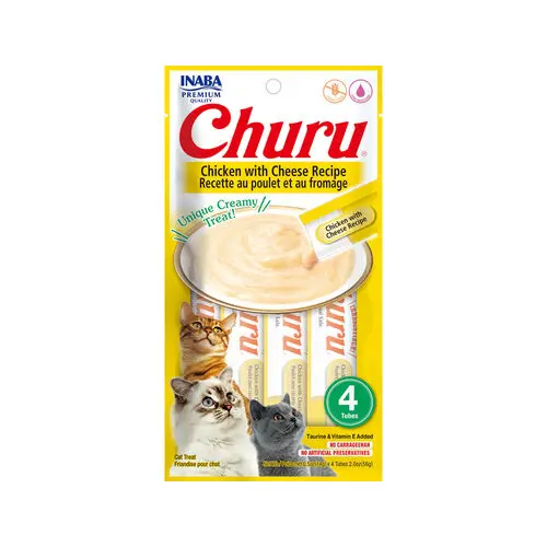 Inaba Churu Snack Cat - Chicken With Cheese - 4 Stuks