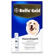 Bolfo Gold Hond 250 - 10-25 Kg - 2 Pipetten