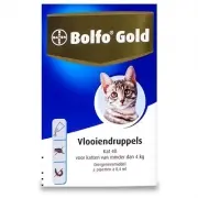 Bolfo Gold Chat 40 - < 4 Kg - 4 Pipettes | Petcure.fr