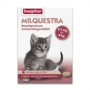 Beaphar Milquestra Kat Klein - 0,5-4 Kg - 2 Tabletten