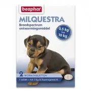 Beaphar Milquestra Chien - 0,5-10 Kg - 2 Comprimés | Petcure.fr