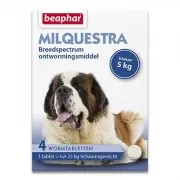 Beaphar Milquestra Chien - 5-25 Kg - 4 Comprimés | Petcure.fr